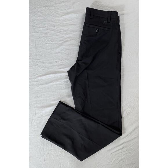 FootJoy Flat Front Stretch Microfiber Golf Pants. Black, Men's 30X32. EUC!! - Picture 1 of 9